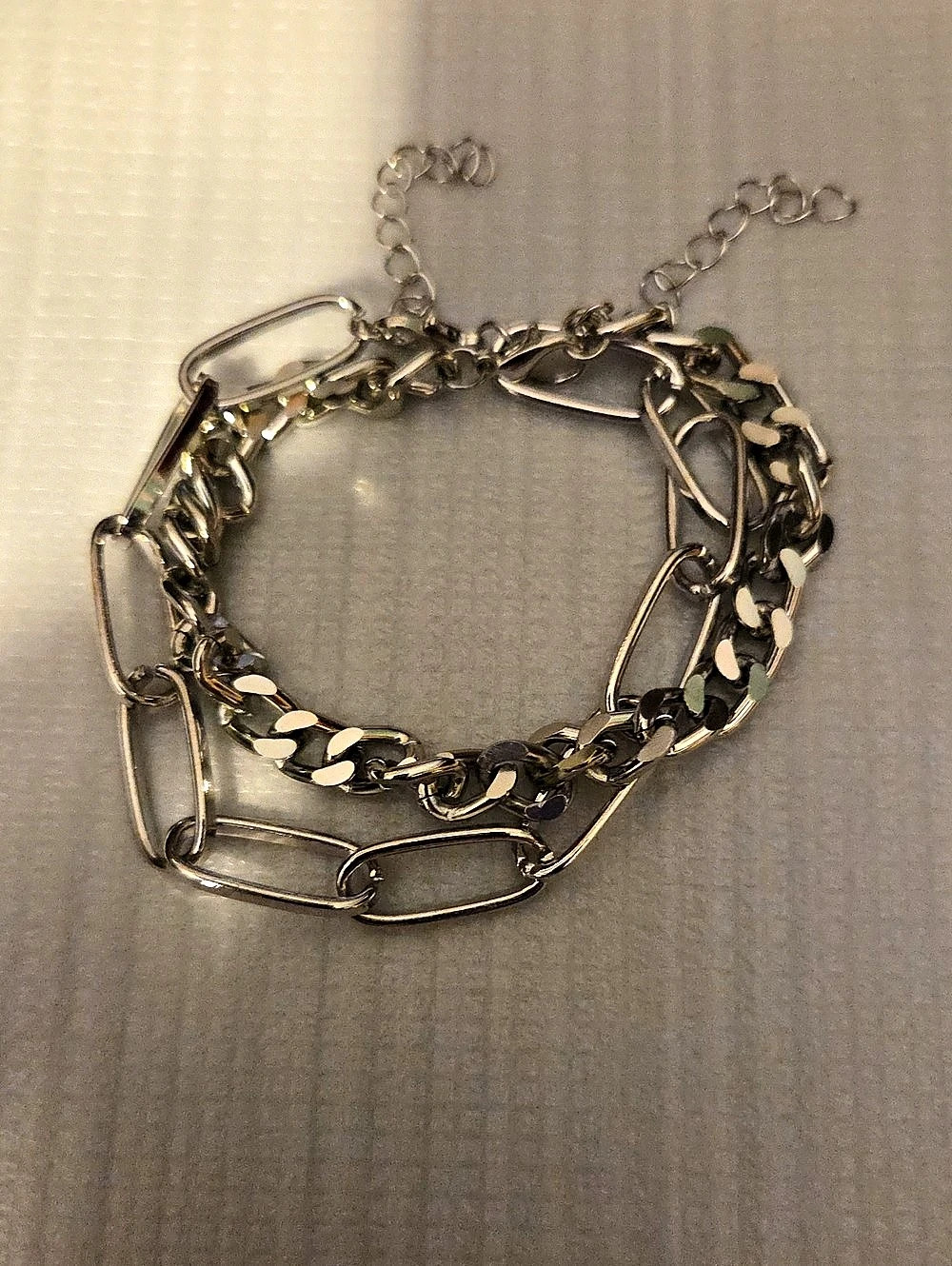 Silver-Tone Link Bracelet Set